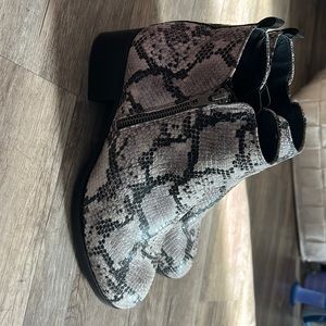 Clarks Snakeskin ankle booties